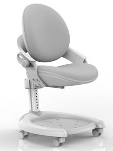 Кресло растущее Mealux ZMAX-15 Plus, Y-710 BL, белый металл, обивка серая однотонная в Стерлитамаке