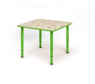 Детский регулируемый столик Азбука квадратный СДО-4 Зеленый в Салавате