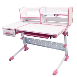 Детский стол-трансформер RIFFORMA-35, Белый+Розовый в Стерлитамаке
