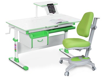 Комплект растущая парта Mealux EVO-40 Z и кресло Onyx Y-110 KZ зеленый в Уфе