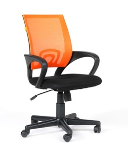 Офисное кресло CHAIRMAN 696 black Сетчатый акрил DW66 оранжевый в Нефтекамске