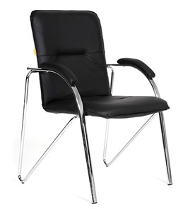 Кресло компьютерное CHAIRMAN 850 Экокожа Terra 118 черная в Уфе