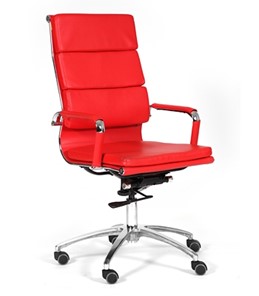 Кресло офисное CHAIRMAN 750 экокожа красная в Нефтекамске