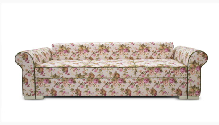 Прямой диван Ameli (Arcadia rose+shaggy green+glance bone) в Стерлитамаке - изображение 3