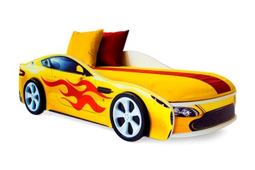 Детская кровать-машина Бондимобиль желтый в Стерлитамаке - предосмотр