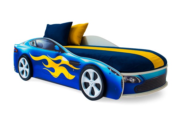 Детская кровать-машина Бондимобиль синий в Стерлитамаке - изображение