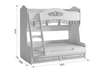 Кровать 2-ярусная Алиса (1974х1404х1765) в Стерлитамаке - предосмотр 4