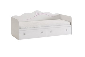 Кровать в детскую Фэнтези с ящиками, белый рамух в Уфе