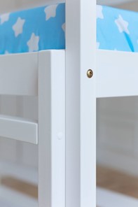 Детская 2-этажная кровать без крыши с ящиками, цвет белый в Стерлитамаке - предосмотр 4