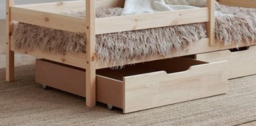 Детская двухъярусная кровать Домик с ящиками, без покраски в Стерлитамаке - предосмотр 1