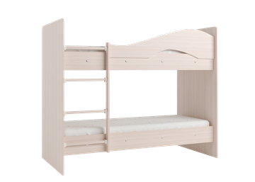 Детская 2-этажная кровать Мая на щитах со шкафом и ящиками, цвет Млечный дуб в Уфе - предосмотр 2
