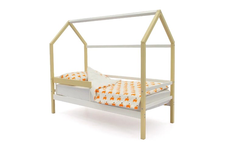 Детская кровать-домик Svogen бежево-белый в Стерлитамаке - изображение 2