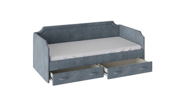 Кровать в детскую Кантри Тип 1, ТД-308.12.02 (Замша синяя) в Уфе - предосмотр 1