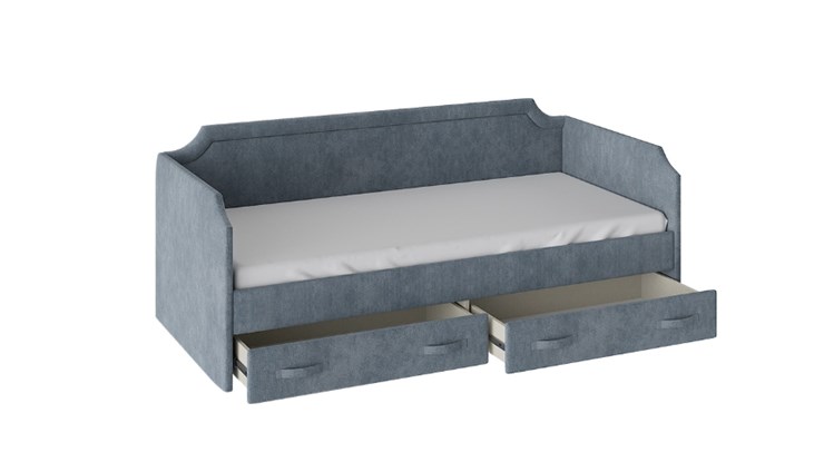 Кровать в детскую Кантри Тип 1, ТД-308.12.02 (Замша синяя) в Уфе - изображение 1