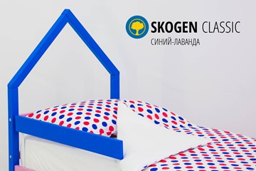 Кровать-домик в детскую мини Skogen синий-лаванда в Стерлитамаке - предосмотр 3