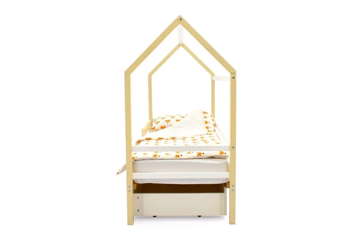 Детская кровать-домик Svogen бежево-белый в Стерлитамаке - изображение 5