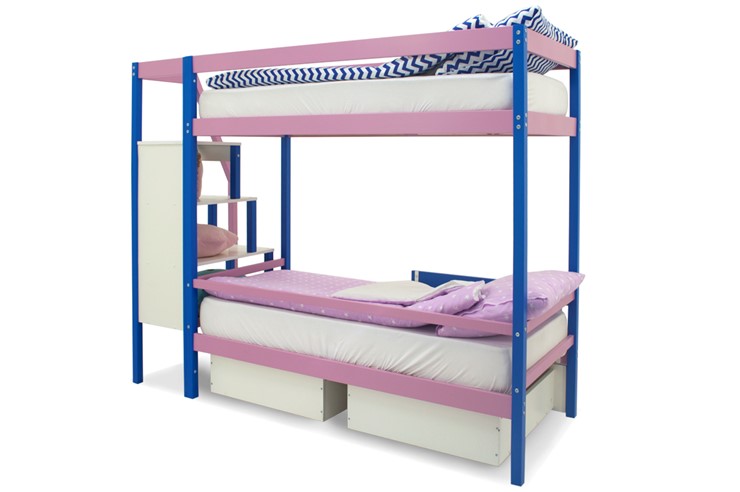 Двухэтажная детская кровать Svogen синий-лаванда в Стерлитамаке - изображение 6