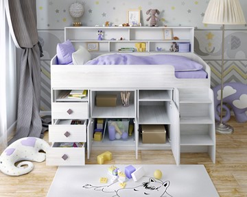 Детская кровать-чердак Малыш-5, цвет Винтерберг в Салавате - предосмотр 3