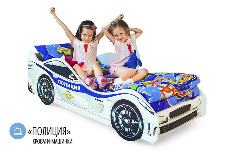 Кровать-машина детская Полиция в Уфе - изображение 4