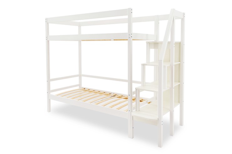 Детская 2-этажная кровать Svogen белый в Салавате - изображение 1