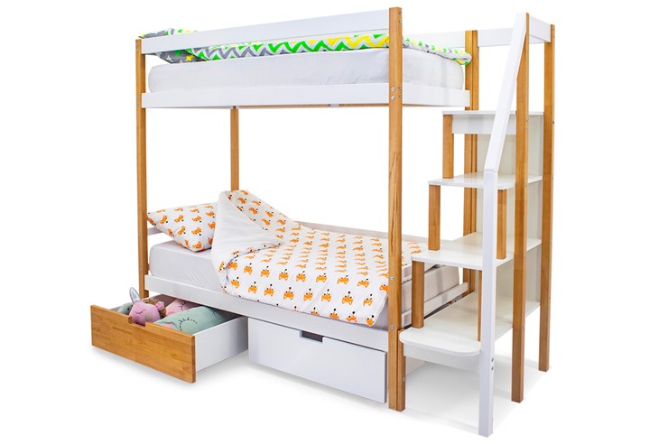 Детская двухъярусная кровать Svogen дерево-белый в Стерлитамаке - изображение 5