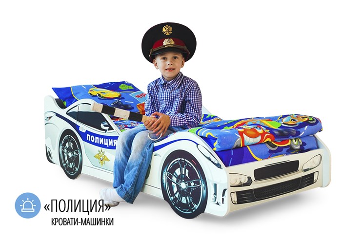 Кровать-машина детская Полиция в Уфе - изображение 1
