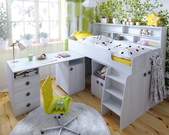 Детская кровать-чердак Малыш-5, цвет Винтерберг в Стерлитамаке - изображение 7