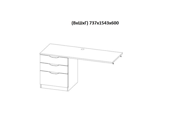 Кровать-чердак с письменным столом и шкафом POLINI Kids Simple Белый / Бетон в Стерлитамаке - изображение 9