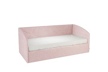 Детская кровать 0.9 Бест (Софа), нежно-розовый (велюр) в Салавате