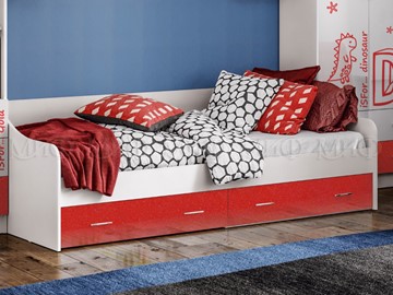 Подростковая кровать Алфавит (Красный) с ящиками в Салавате