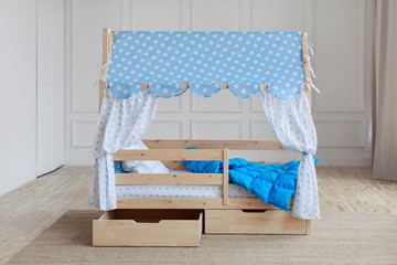 Кровать детская Домик с ящиками, без покраски в Салавате - предосмотр 1