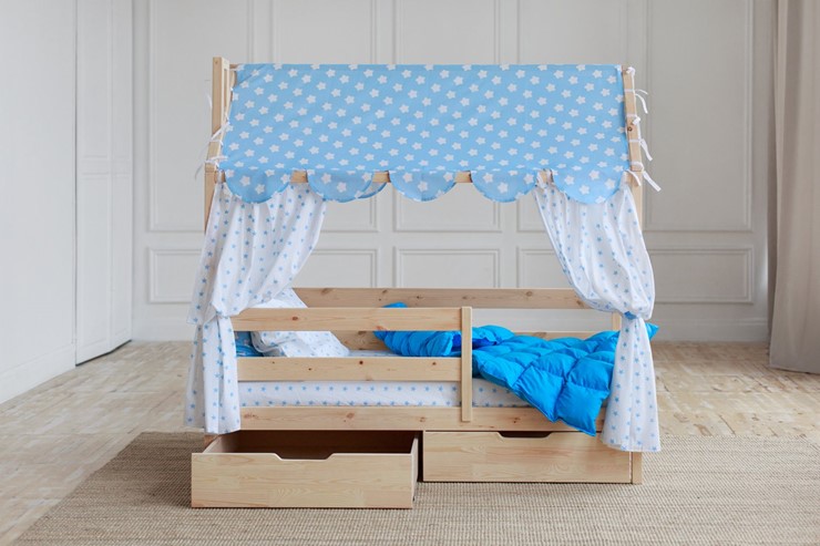 Кровать детская Домик с ящиками, без покраски в Салавате - изображение 1