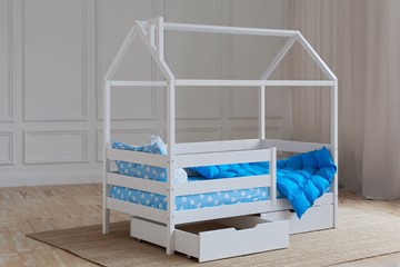 Кровать детская Домик с ящиками, цвет белый в Стерлитамаке - предосмотр 2