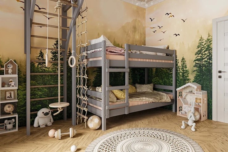 Кровать в детскую Джуниор двухъярусная (Антрацит) в Стерлитамаке - изображение 2