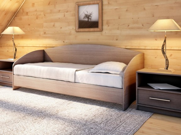 Кровать подростковая Этюд Софа, 90х190, ясень шимо темный в Стерлитамаке - изображение