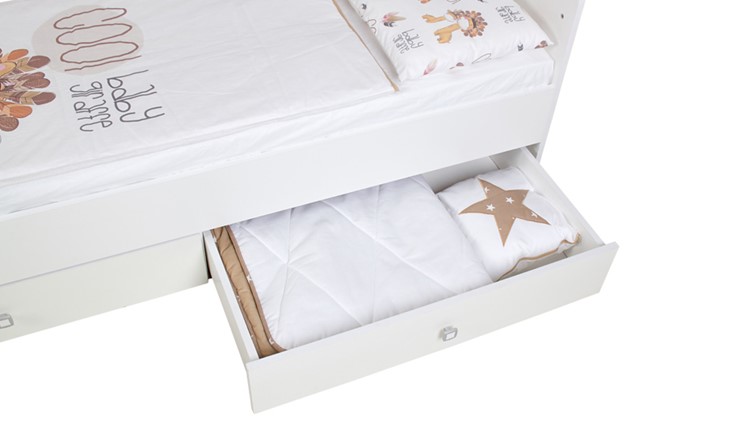 Детская кровать с комодом Фея 1100 Белый в Уфе - изображение 10