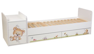 Детская кровать с комодом Фея 1100 Медвежонок Белый в Уфе - предосмотр 2