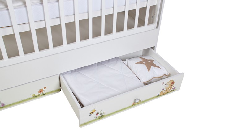 Детская кровать с комодом Фея 1100 Медвежонок Белый в Стерлитамаке - изображение 6