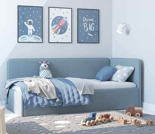 Кровать в детскую Leonardo голубой 160х70 в Стерлитамаке - изображение 4