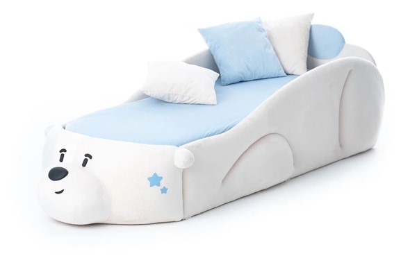 Детская кровать Мишка Pasha, белый в Стерлитамаке - изображение