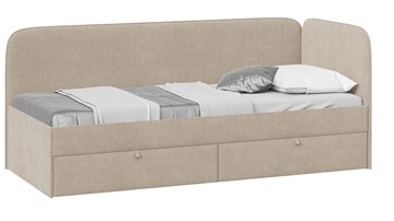 Кровать подростковая Молли тип 1 (80), Микровелюр Scandi Cream 03 в Стерлитамаке - предосмотр