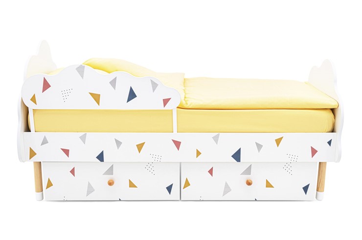Детская кровать Stumpa Облако "Треугольники желтый, синий, розовый" в Стерлитамаке - изображение 8