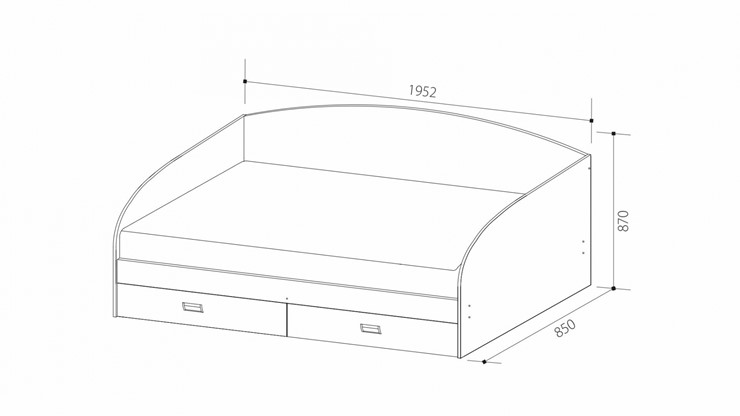 Детская кровать Юниор-3 с ящиками в Стерлитамаке - изображение 1
