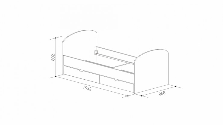 Кровать подростковая Юниор-6 с ящиками в Стерлитамаке - изображение 2