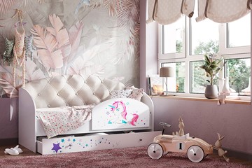Детская кровать Звездочка с бортиком, Бежевый в Стерлитамаке