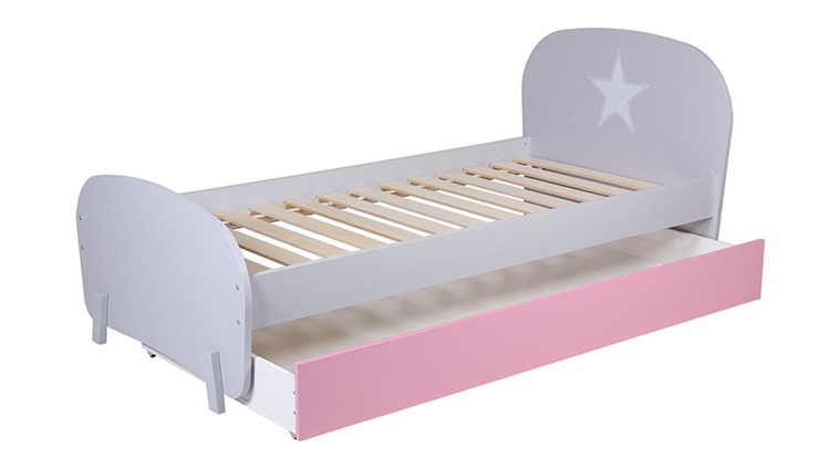 Детская кровать POLINI Kids Mirum 1915 Серый / розовый в Салавате - изображение 4