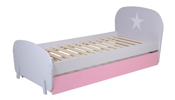 Детская кровать POLINI Kids Mirum 1915 Серый / розовый в Салавате - предосмотр