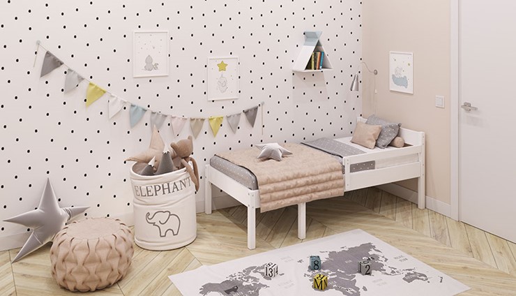 Кровать детская POLINI Kids Simple 935 Белый в Уфе - изображение 6