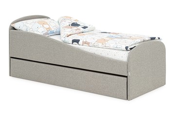Мягкая кровать с ящиком Letmo халва (рогожка) в Стерлитамаке
