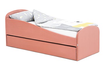 Кровать с ящиком Letmo пудровый (велюр) в Стерлитамаке